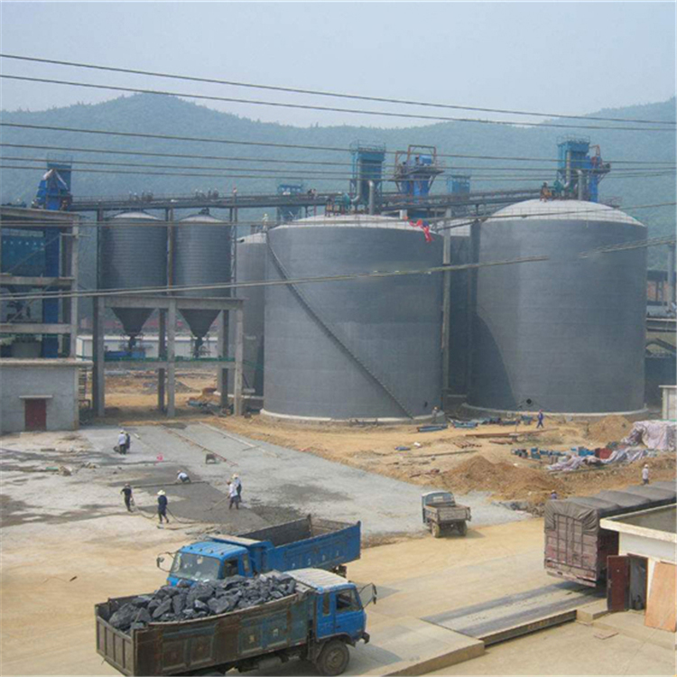 山南水泥钢板仓2座3000吨青岛项目进入施工